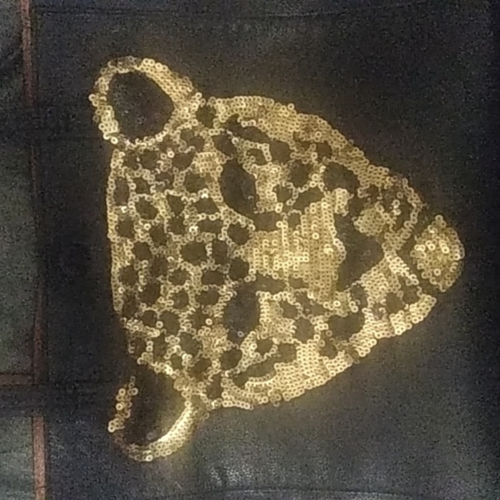 Black cheeta print purse